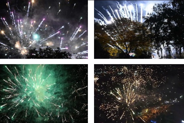 ПРИЛЕП ПРАЗНУВА: Еве како вечерва изгледаше спектакуларниот огномет во Прилеп по повод празникот 11-ти Октомври
