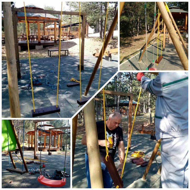 Се обновуваат реквизитите за спорт, забава и игра во парк-шумата кај Вештачко езеро