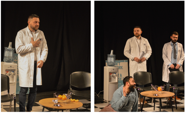 Синоќа во Прилеп еден од најдобрите македонски актери, Жарко Спасовски, заедно со своите извонредни колеги од велешкиот театар ја одиграа театарската претстава “Синот портокал”