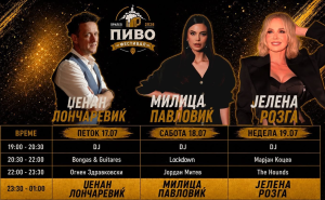 Главни ѕвезди во Прилеп на годинешниот “Пиво Фестивал” ќе бидат Јелена Розга, Милица Павловиќ и Џенан Лончаревиќ
