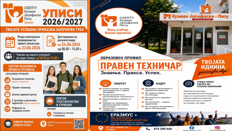 Голем интерес кај прилепските полуматуранти за запишување на правниот смер во Економското училиште “Кузман Јосифоски- Питу” – Прилеп