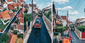 ВО БИТОЛСКИ „МАЛ ПАРИЗ“ СЕ ВРШИ АСФАЛТИРАЊЕ НА ТРИ КРАЦИ ОД УЛИЦАТА „ДАМЕ ГРУЕВ“